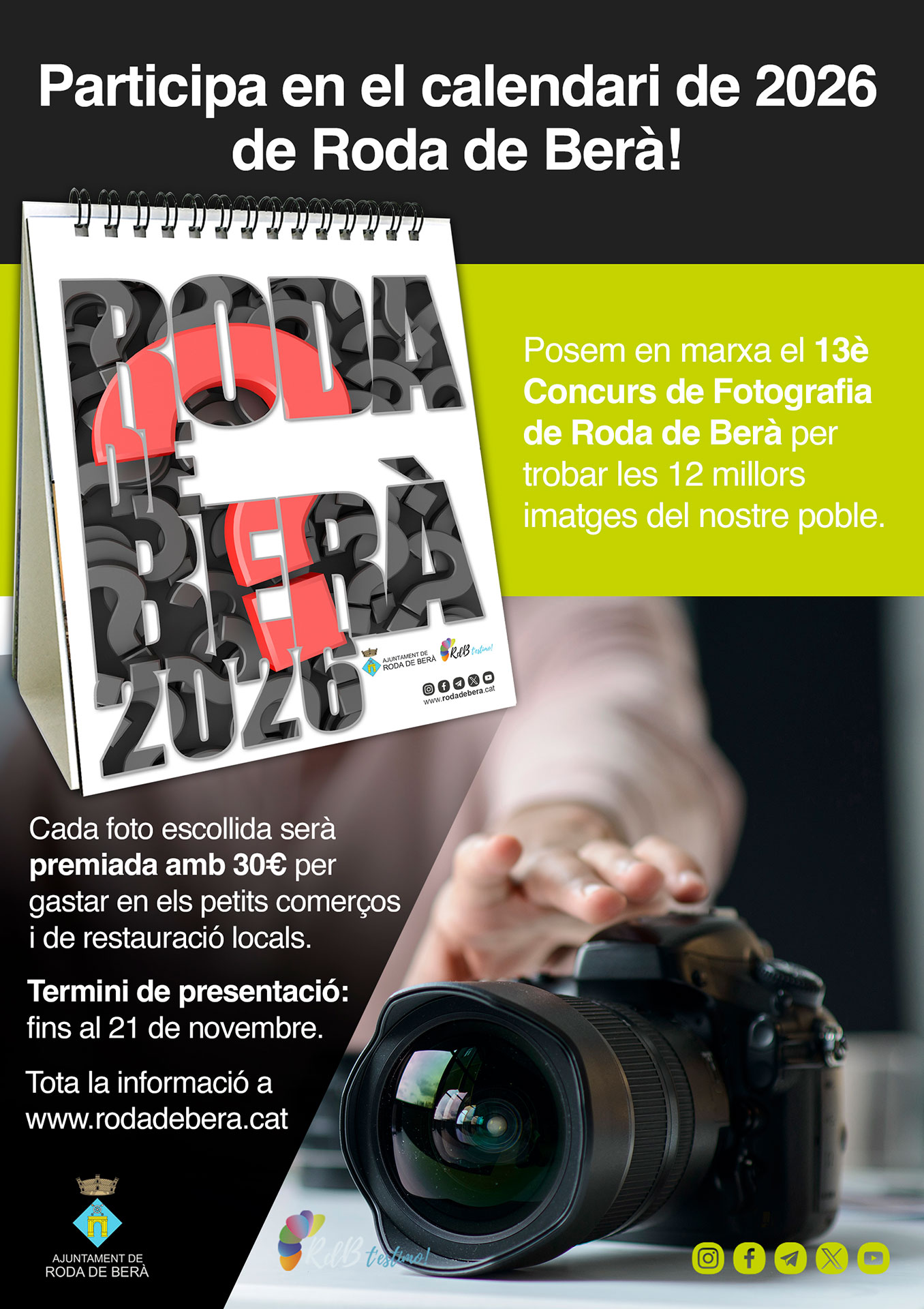 Participa en el calendari de 2026 de Roda de Berà