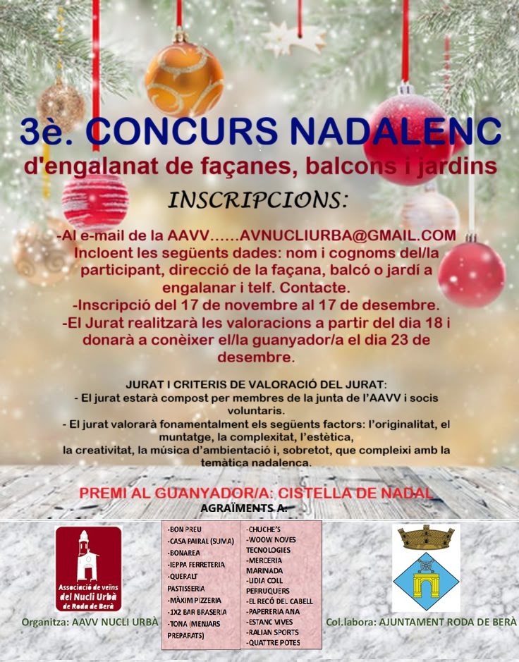 3r Concurs Nadalenc d'engalanat de façanes, balcons i jardins