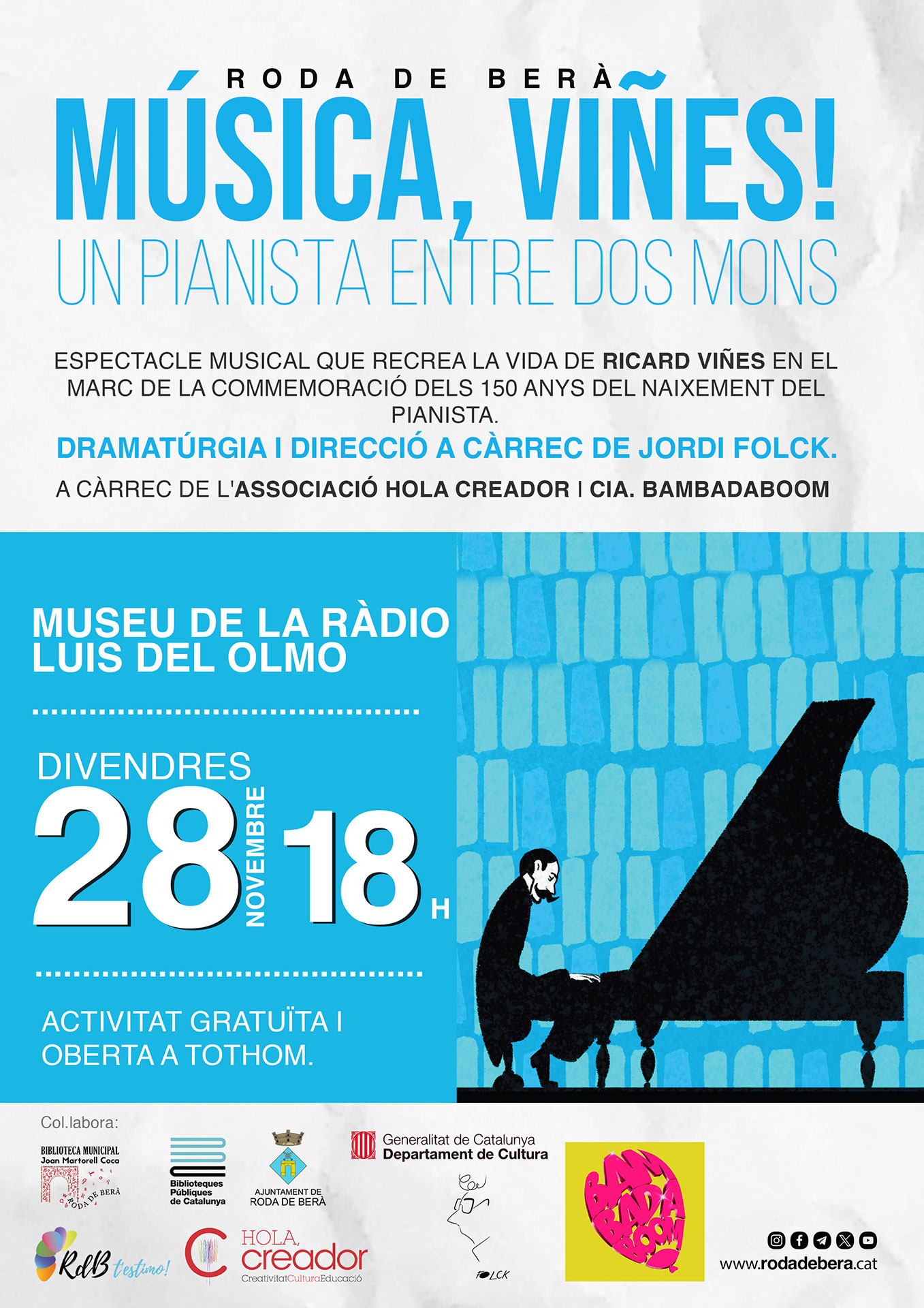 Espectacle musical: Música, Viñes! Un pianista entre dos mons