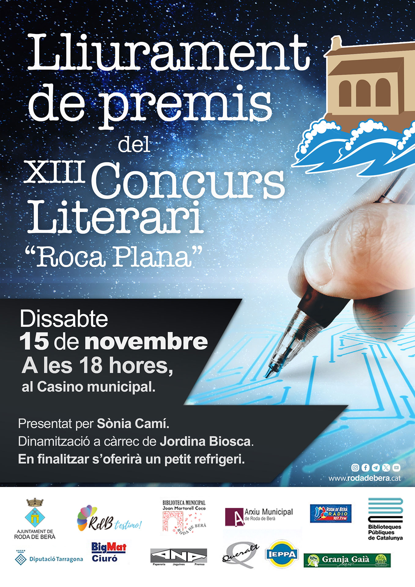 Lliurament de premis del 13è Concurs Literari 'Roca Plana'