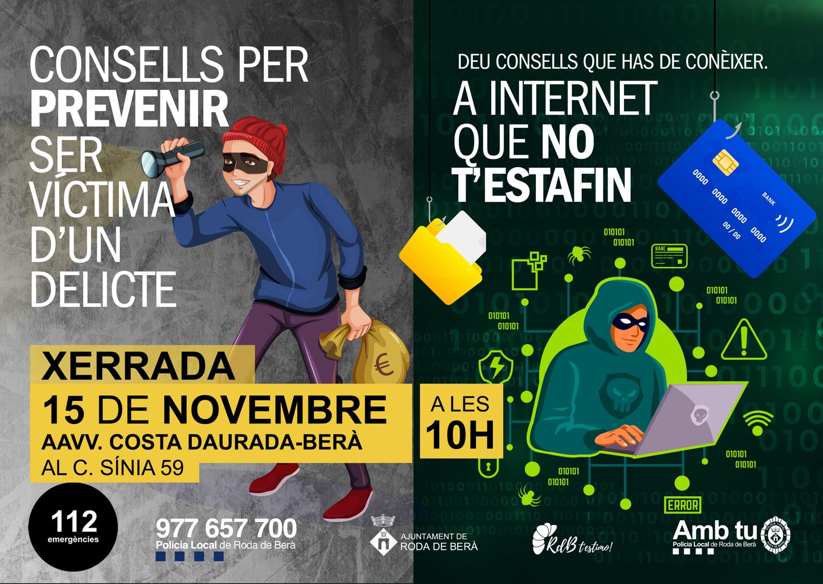 Xerrada Consells per prevenir ser víctima d'un delicte