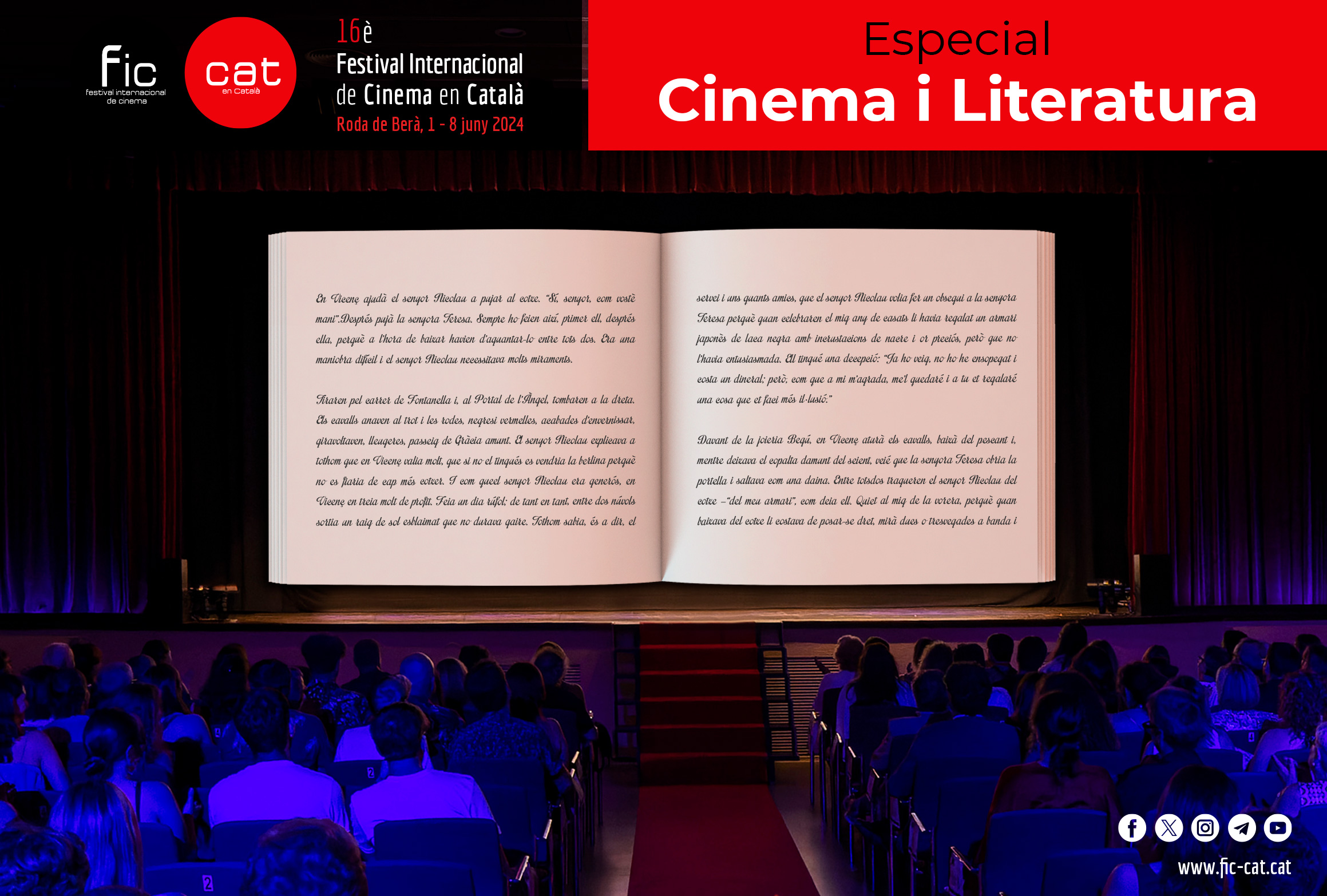 'Cinema i Literatura' centraran el FIC-CAT 2024