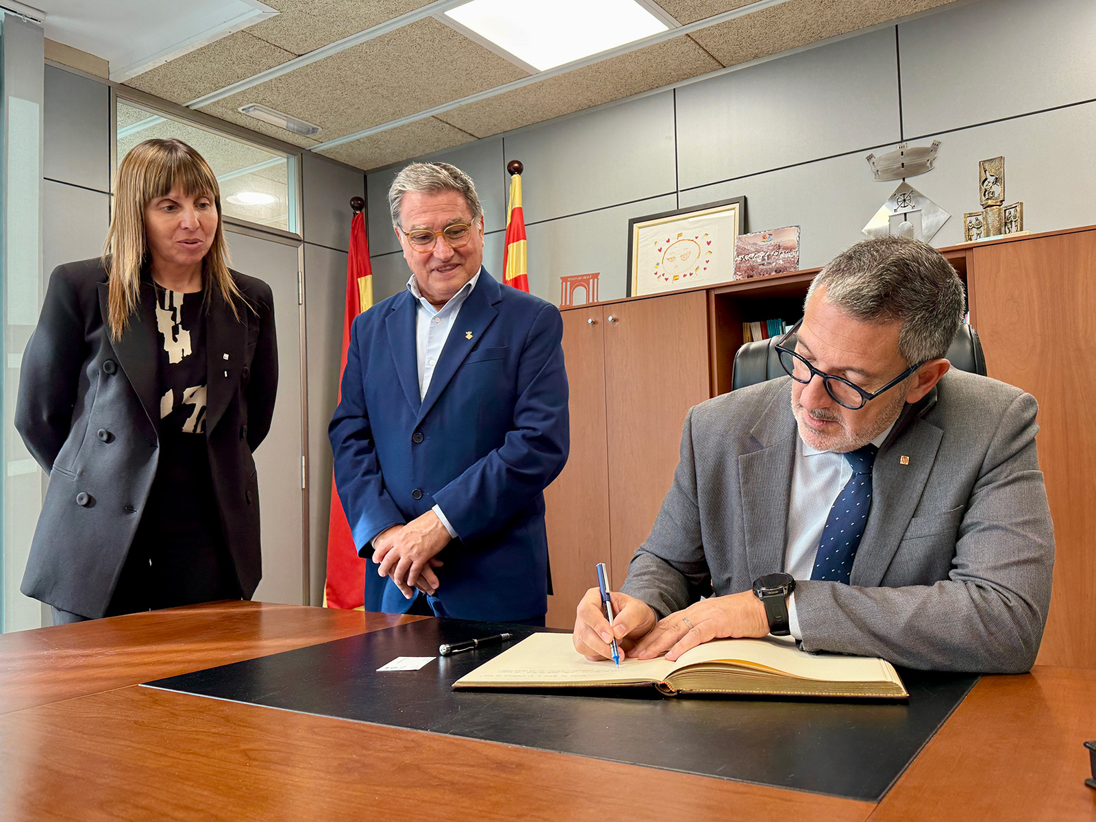 El conseller d’Empresa i Treball de la Generalitat visita Roda de Berà