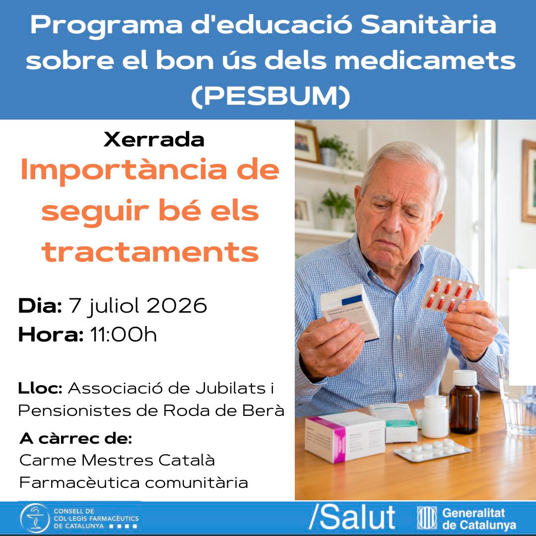 Programa d'educació sanitària sobre el bon ús dels medicaments