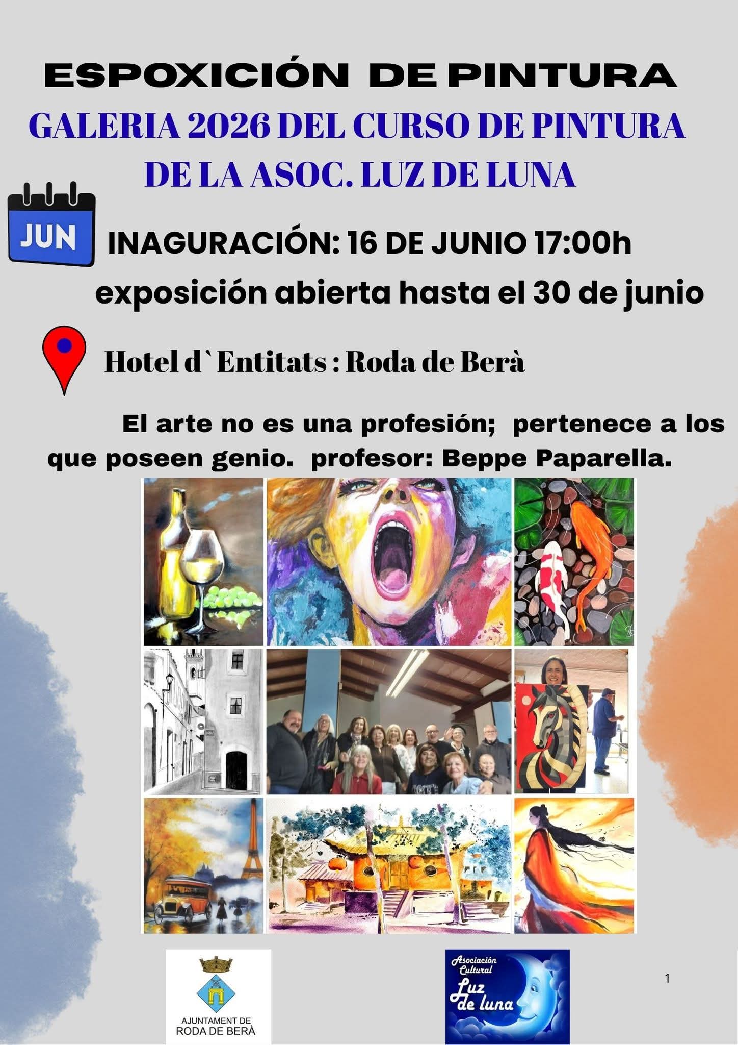 Exposició de pintura de l'Assoc. Luz de Luna
