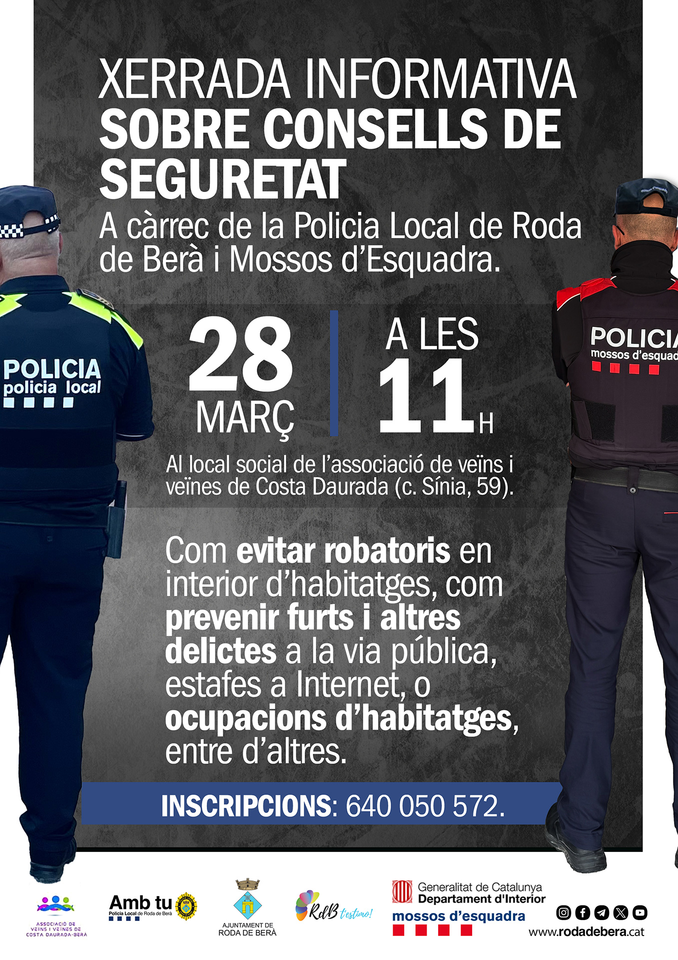 Xerrada informativa sobre consells de seguretat