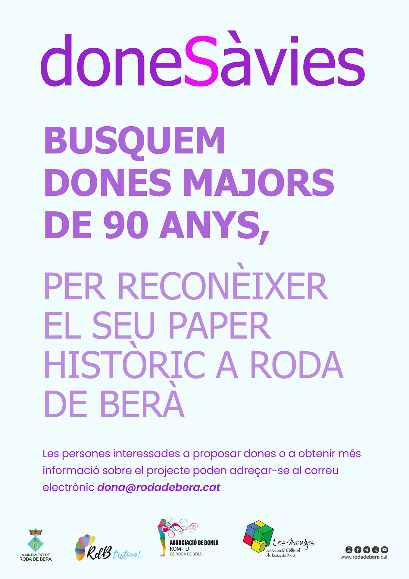 L’Ajuntament fa una crida a la ciutadania perquè proposi les seves doneSàvies de Roda de Berà