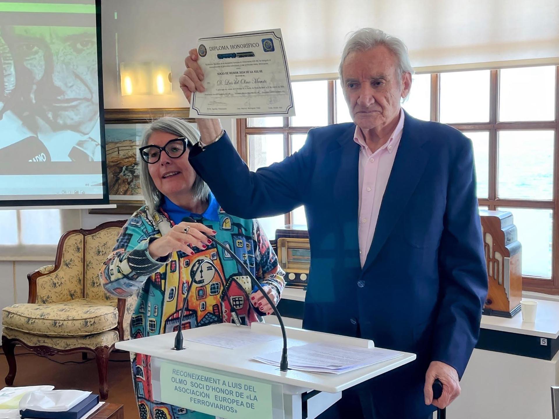 Luis del Olmo, nomenat Soci d’Honor de l’Associació Europea de Ferroviaris en un acte al Museu de la Ràdio